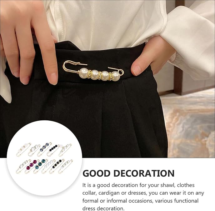 WOMEN'S ARTIFICIAL PEARL WAIST ADJUSTER CLIPS