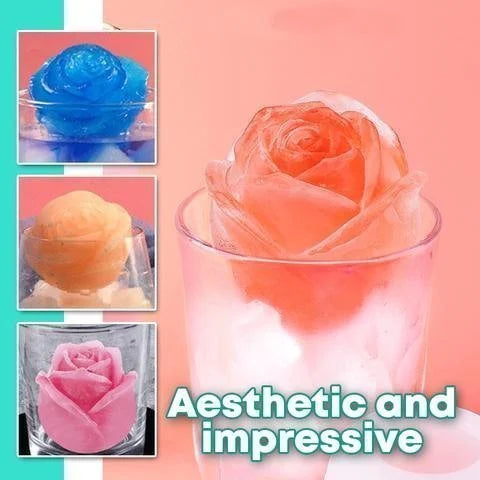 3D Rose Shape Ice Cube Mold