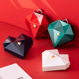 Diamond Heart-shaped Ring Gift Box For Wedding Proposal
