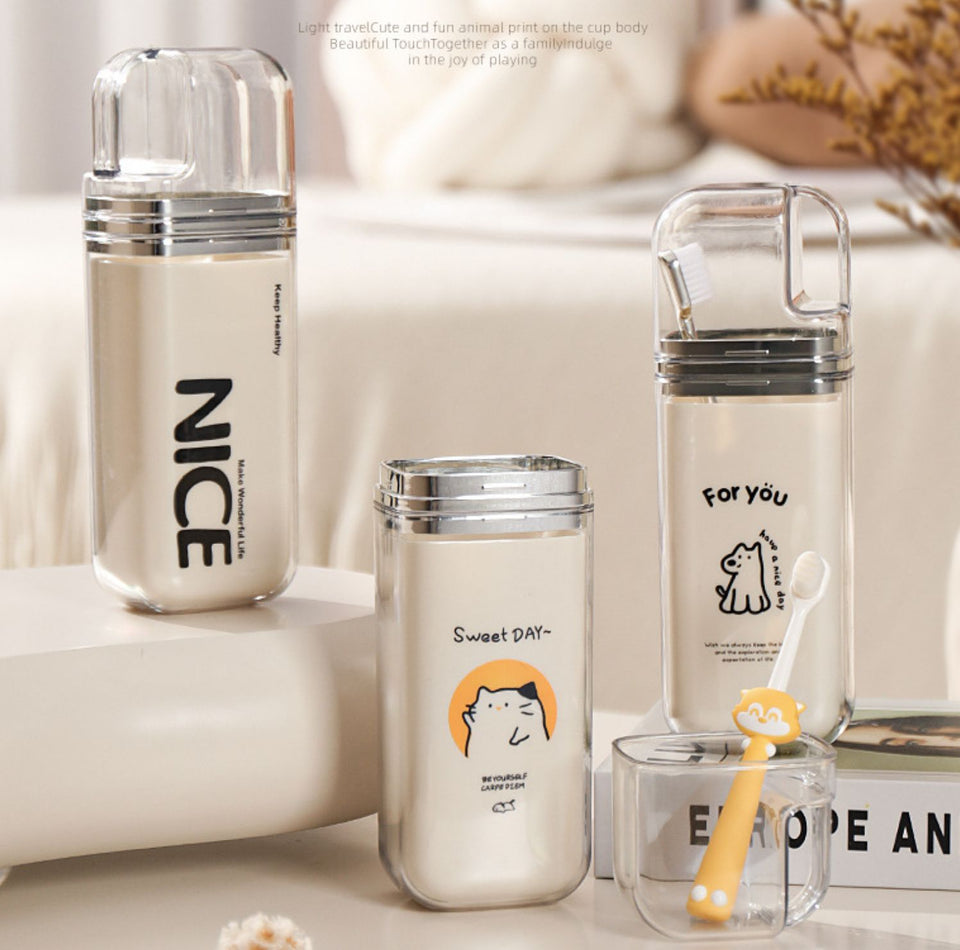 3-in-1 Portable Travel Toothbrush Storage Box