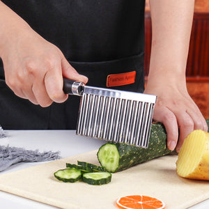 Stainless Steel Potato Chip Slicer Dough Vegetable Fruit Knife