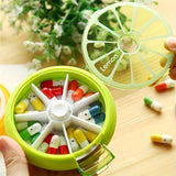 Portable Round Shape 7 Day Pill Box Dispenser