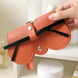 Portable Soft Leather Sunglasses Bag