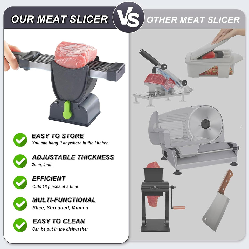 Multi-functional meat slicer