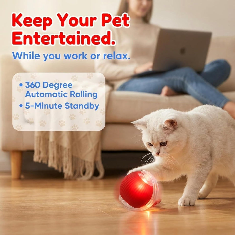 Rechargeable 360° Smart Rolling Ball Toy