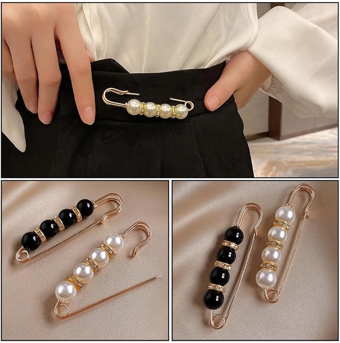 WOMEN'S ARTIFICIAL PEARL WAIST ADJUSTER CLIPS