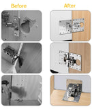 Stainless Steel Cabinet Door Hinge Repair Plate Kit