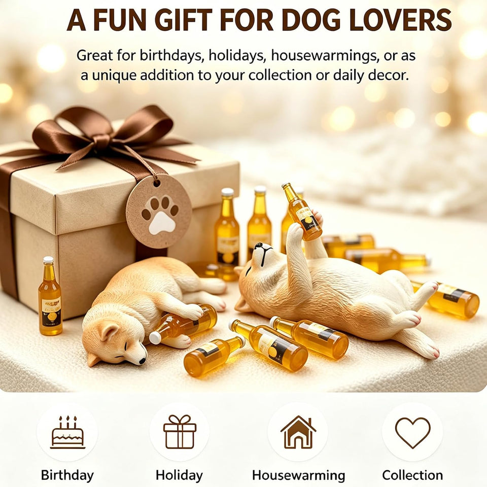 Realistic Drunken Puppy Car Ornament
