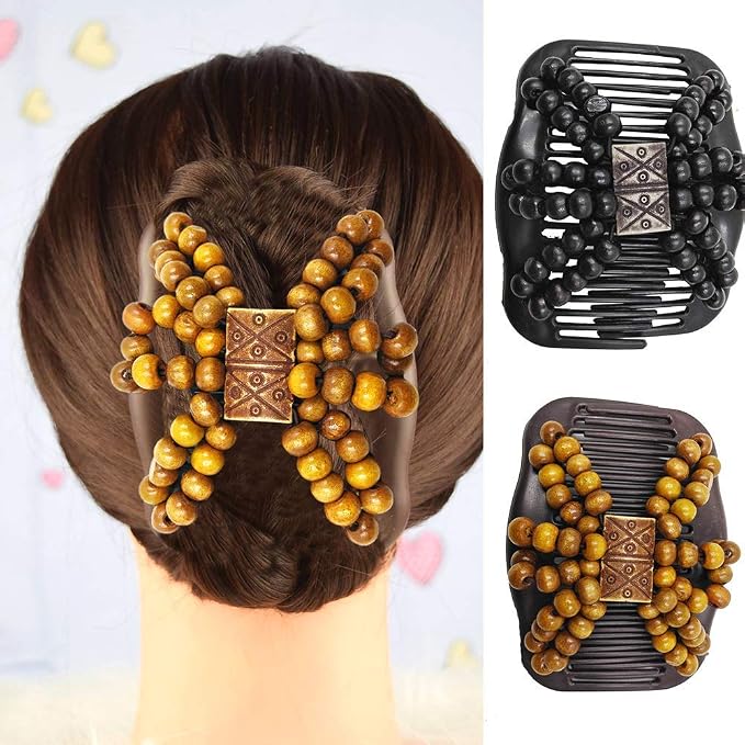 Magic Wooden Beads Hair Comb
