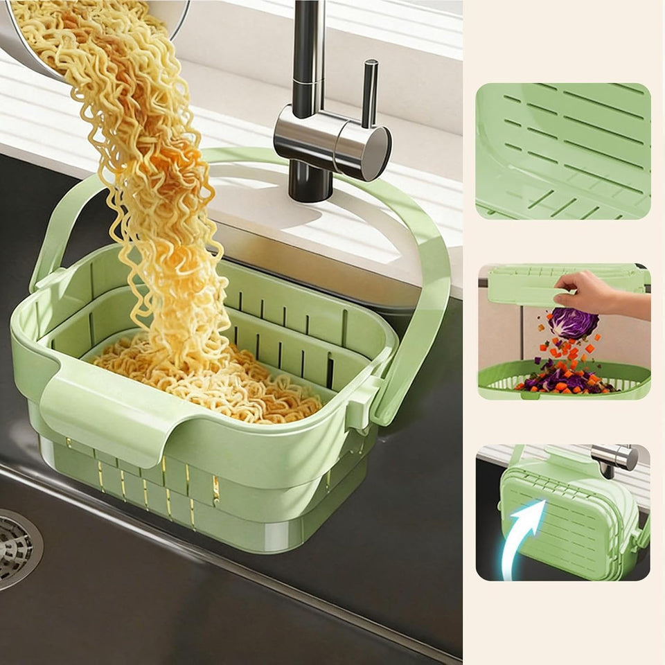 Space-Saving Foldable Expandable Sink Strainer