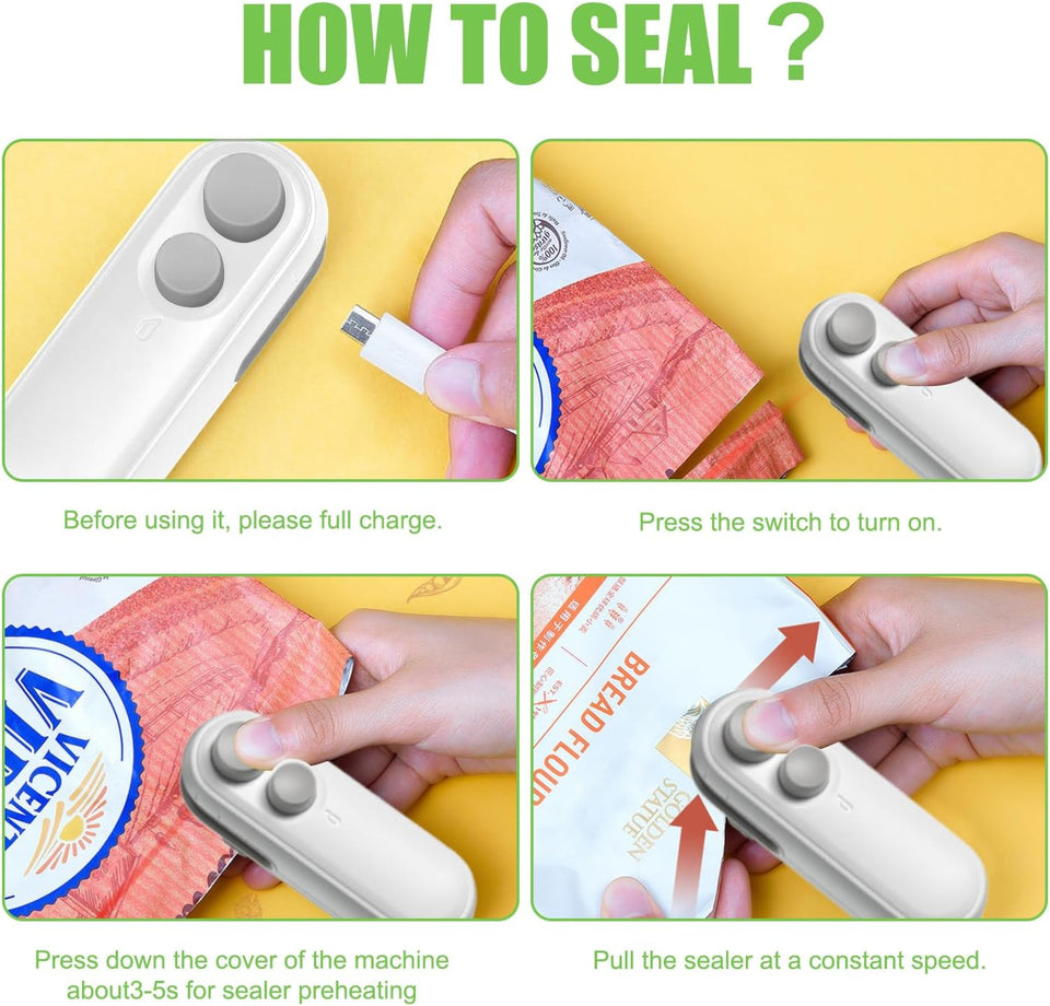 2 in 1 Rechargeable Portable Heat Sealer