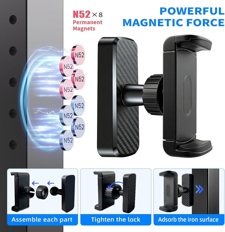 360° Rotation Magnetic Phone Holder for Gym
