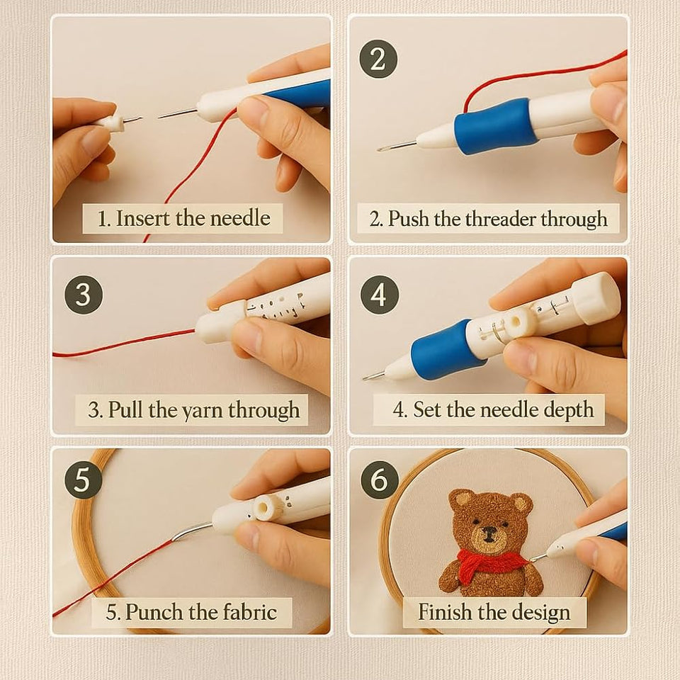 Tip n Top Punch Needle Set for Embroidery