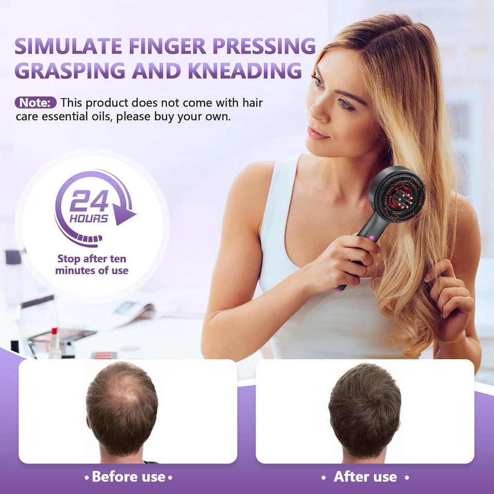 Electric Hair Oil Applicator Scalp Massager Comb
