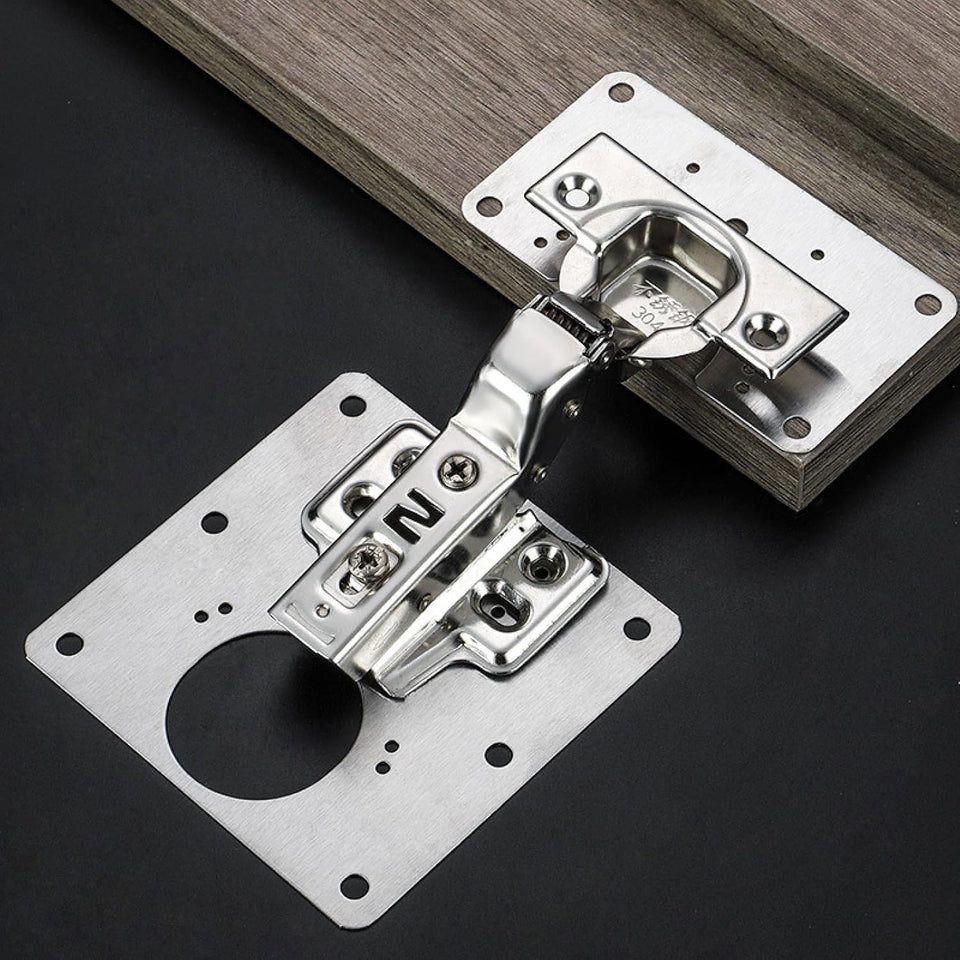 Stainless Steel Cabinet Door Hinge Repair Plate Kit