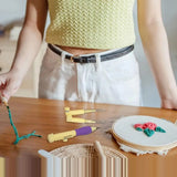 Fabric Embroidery Hoop Yarn Rug Punch Needle Pock Pen for DIY Sewing Kit