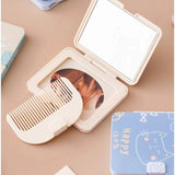Cute Cartoon Small Outdoor Traveling Hairdressing Mirror Comb