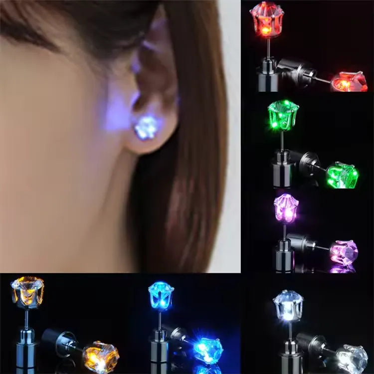 LED Earring Light Stainless Ear Light Up jewelry earrings – BlackOwl