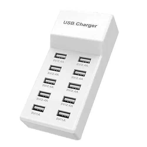 50W 10-Port USB Multi-Charger Station