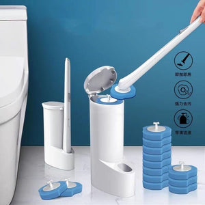 Disposable Toilet Brush Cleaner with Replaceable Heads