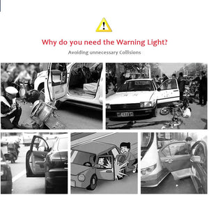 ( 4 Pieces ) Car Door Warning Anti Collision Wireless Red LED Flash Alarm light