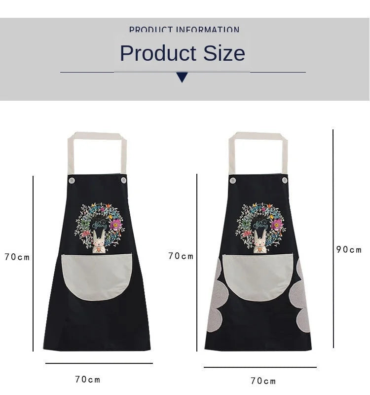 apron with side hand wipes