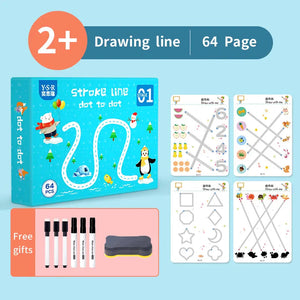 Reusable Educational Tracing Work Book for kids