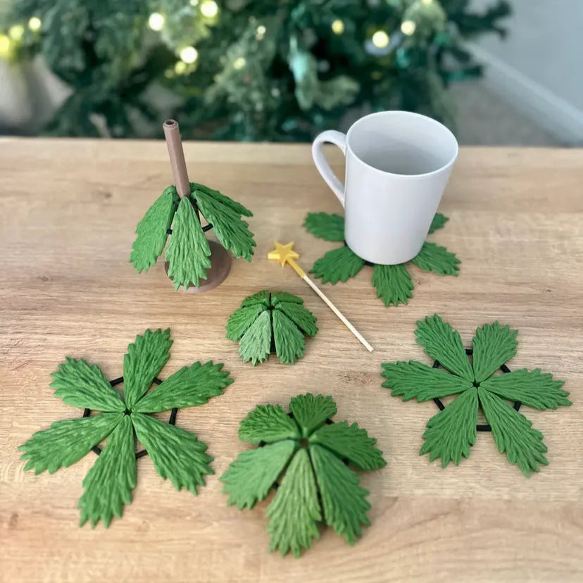 Christmas Tree Coaster Set