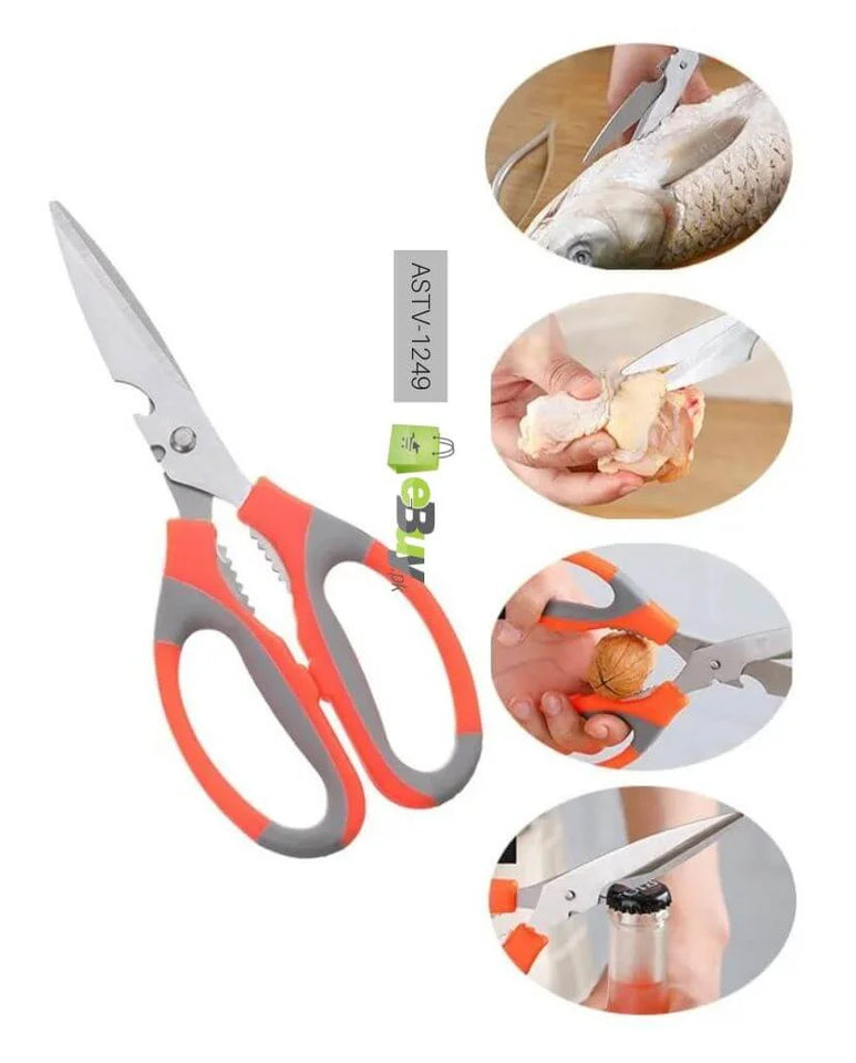 Multifunctional stainless steel household kitchen scissors