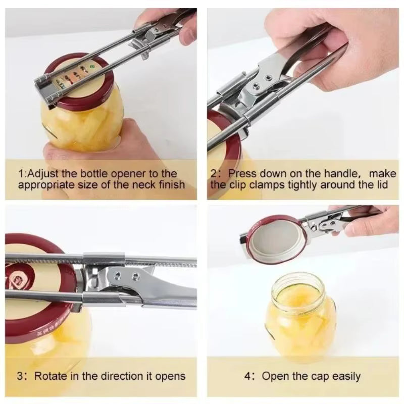 Adjustable Non-Slip Jar Bottle Opener