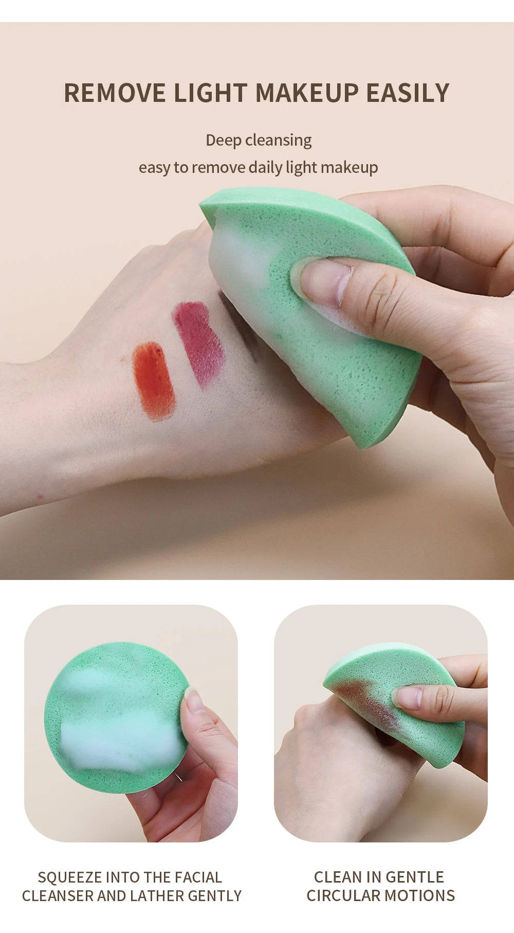 12Pcs Compressed Cosmetic Puff Cleansing Sponge