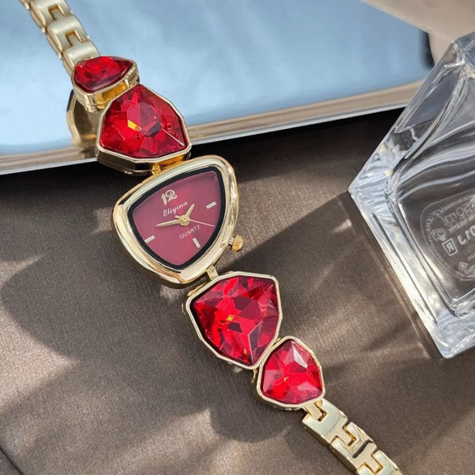 Women's Luxury Colorful Rhinestone Chain Watch