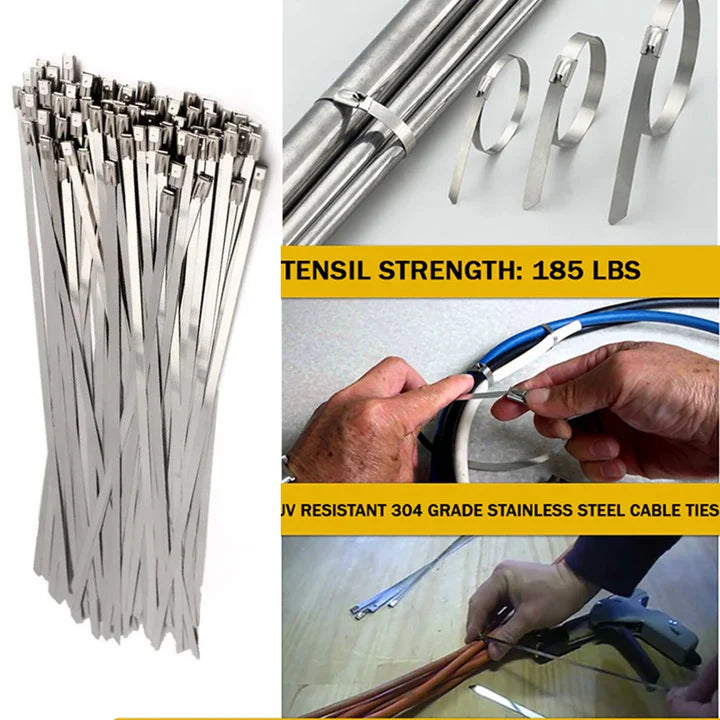 Reusable and Stainless Steel Cable Tie Buckle Strap