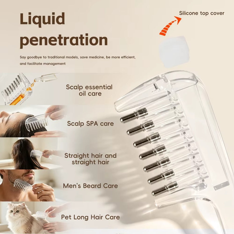 Unisex Transparent Essential Oil Applicator Massage Comb