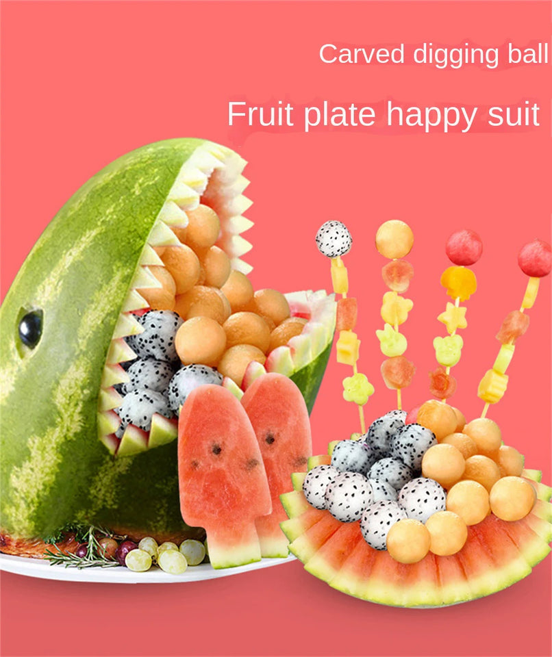 2 in 1   Watermelon  Fruit Carving Knife Cutter