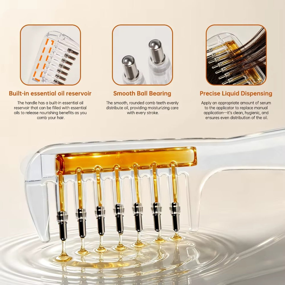 Unisex Transparent Essential Oil Applicator Massage Comb