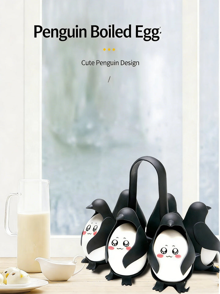 Cute Penguin Egg Boiler Rack with Handle