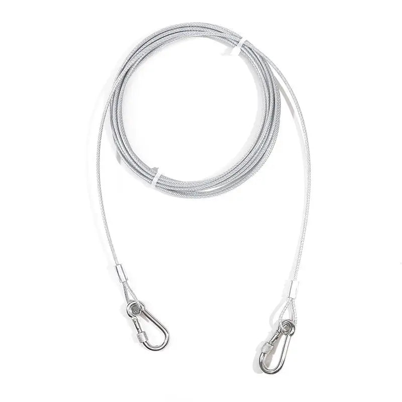 Stainless Steel PVC Coated Clothesline, Portable Windproof Indoor/Outdoor