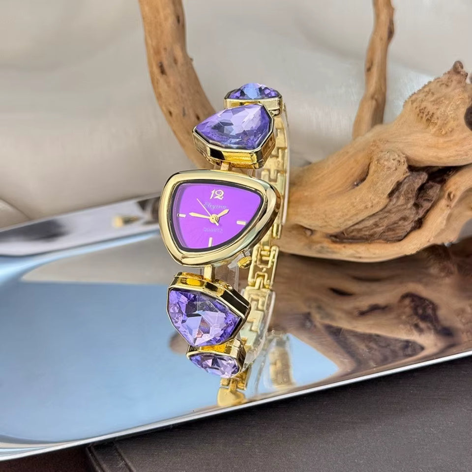 Women's Luxury Colorful Rhinestone Chain Watch