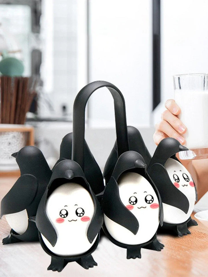 Cute Penguin Egg Boiler Rack with Handle