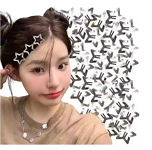 Silver Star Hair Clips
