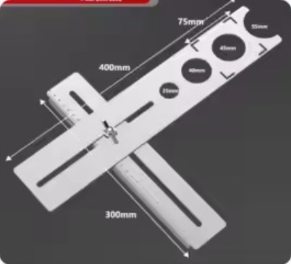 Adjustable Stainless Steel Hole Locator Ruler
