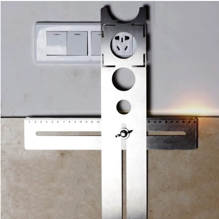 Adjustable Stainless Steel Hole Locator Ruler