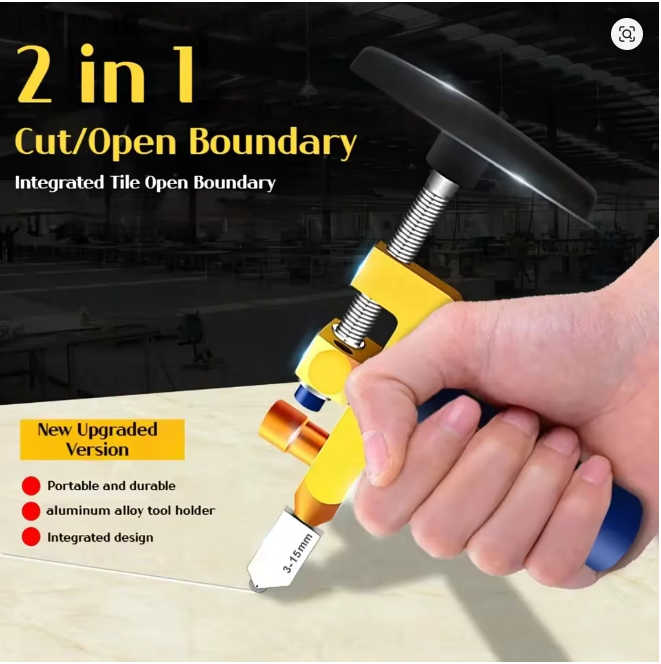 Portable 2-in-1 Tile Cutter -Ceramic & Glass Tile Cutter Hand Tool