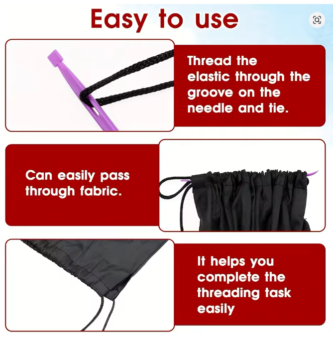 Flexible Drawstring Sewing Threader Tool