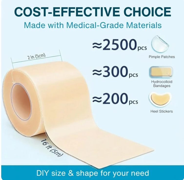 Self-Adhesive Transparent Hydrocolloid Bandage Patches