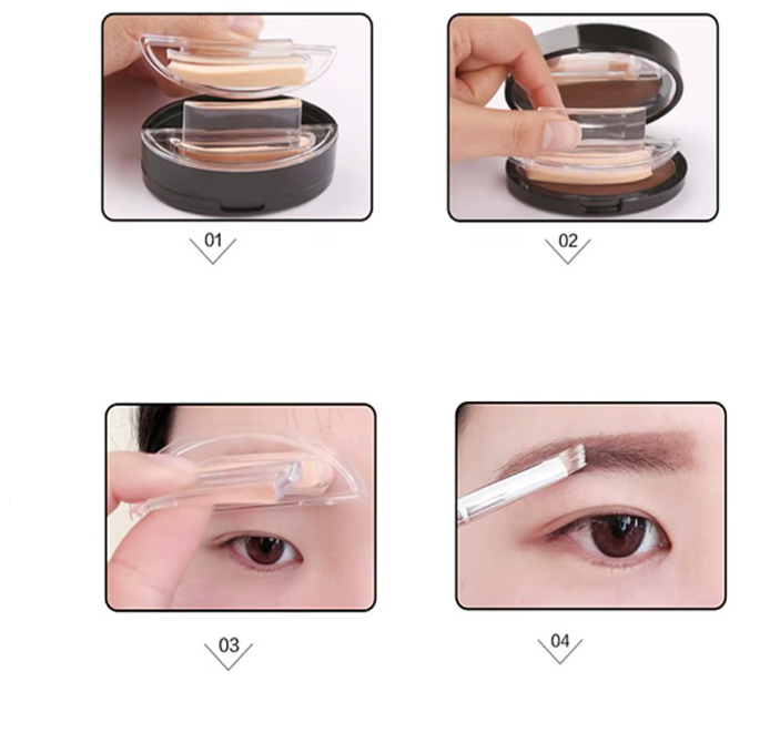 Double Seal Eyebrow Stamp Powder Kit