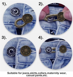 Elastic Spring Waistband Extender Button