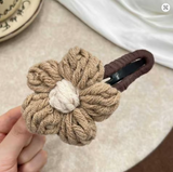 New Woolen Flower Hair Clip for Woman