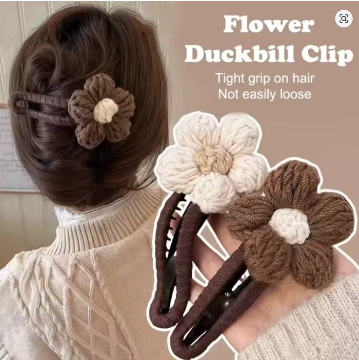 New Woolen Flower Hair Clip for Woman